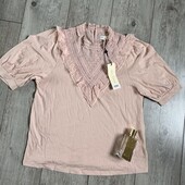 51% cotton Крута футболка ажур сітка валан рюші