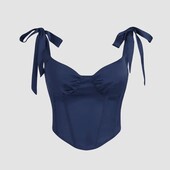 Атласний корсетний топ з бретелями, L XL