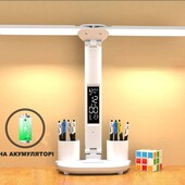 Лампа новая настольная, двойная, часы, три режима светильник