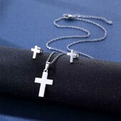 Набір Stainless Steel сережки та кольє з нержавіючої сталі