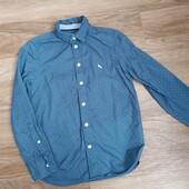 Синя сорочка рубашка на хлопчика Logg 134 8-9 р., стан дуже добрий