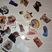 Наклейки, стікери собачки 10шт