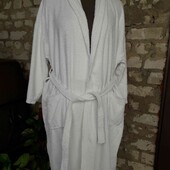 Халат махровый  унисекс ,белый.