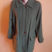 Пальто демисезонное 100% шерсть) цвет хаки