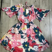 Розпродаж магазину! Гарна сукня у квіти ззаду бант