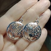 Шикарные серебряные серьги из этого набора Древо Жизни.Проба 925.