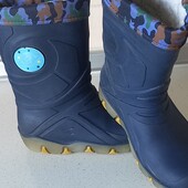 Резиновые детские сапоги с утеплителем р.28/29