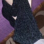 В'язаний плюшевый велюровий теплий шарф