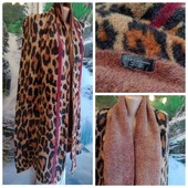 Шикарний великий фірмовий шарф- альпака леопард Zara 270Х45см.