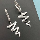 Стильні срібні сережки