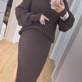 Теплый женский костюм оверсайз