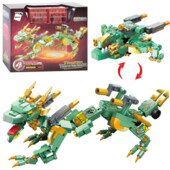 Конструктор Qman Динозавр-трансформер Куб 2в1