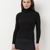 Гольф / водолазка в рубчик . Теплий .