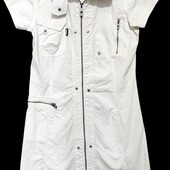 Джинсова біла сукня