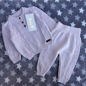 Теплий вязаний костюм 4F на 6-9міс
