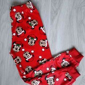 Disney брендовые велюровые штанишки принт Микки рост 116/ 122 см