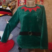 ❤️Брендовая тёмно зелёная плюшевая с двух сторон тёплая кофта новая❤️Турция.Пог104-140см.