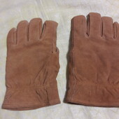 Рукавиці на хутрі з натуральної замші