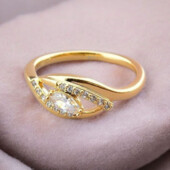 Каблучка 'Xuping' Фіаніт (позолота 18к) р. 18,5