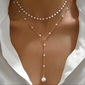 Ожерелье чокер из жемчуга с подвеской