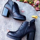 ❤️☀️❤️ Сапоги ботинки батильоны натуральная кожа. Стелька 24 см.