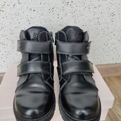 Чобіти демісезонні шкіряні, утеплені флісом 34 розмір, 21,5 см