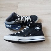 Шкіряні кеди хайтопи Converse р 33,5 демисезонные кожаные Конверсы