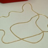 Очень красивая цепочка 45 см, плетение Снейк.Позолота 585 пробы 18К.