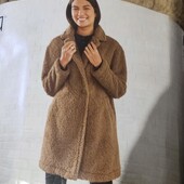 Жіноче тепле пальто з імітацією шкіри ягняти M 40/42 euro