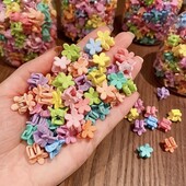 Лот-100шт. Набір маленьких яскравих крабиків для волосся