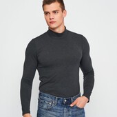 Мужской гольфик на флисе ! темн-серый 46,48,50р