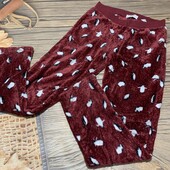 Плюшевые пижамные штаны размер с/м, состояние отличное