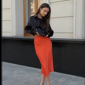 ❤️Оранжевая юбка миди шёлковая Primark ❤️Смотрите мои лоты ❤️