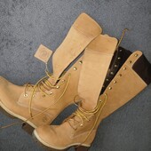 Timberland, 38p високі чоботи на шнурівці, нові, нюанс!