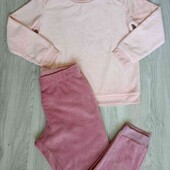 Primark + Dunnes stores  плюшевый пижамный комплект размер евро 40/42 нюанс 