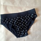 Бавовняні чоловічі труси темно-синього кольору ромб s, м, l. мужские трусы 9432