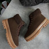 Зимові черевики жіночі чорні шоколадні бежеві на хутрі 6 варіантів