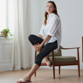 ♕ Еластичні легінси з мереживом Tchibo (Німеччина) розміри наші 44-46 (36/38 євро)