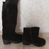 Ботфорди. Замш. Демі.