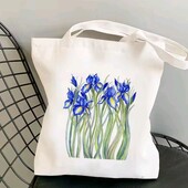 Шопер білий жіночий Квіти