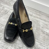 Кожаные мягкие туфли на неширокую ножку 23-23,5 см