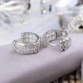 Сережки 'Xuping' Фіаніт (Родій) 060236