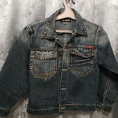 Джинсовая куртка на мальчика рост 146/152,см.замеры