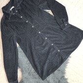 Don't think twice, uk18 чорна вельветова сорочка -сукня