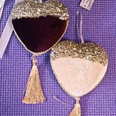 Подвеска декор объемное бархатное сердце