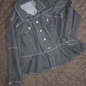 Shein 3xl джинсова куртка з баскою