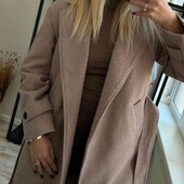 Утеплене кашемірове пальто