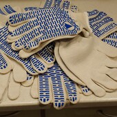 Перчатки рабочие с точечным напылением ПВХ для любых работ, 10 пар