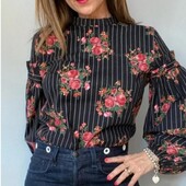 Бавовняна блуза квітковий прінт р.12