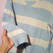 ❤️Гарний светр у смужку вільного крою р.Л